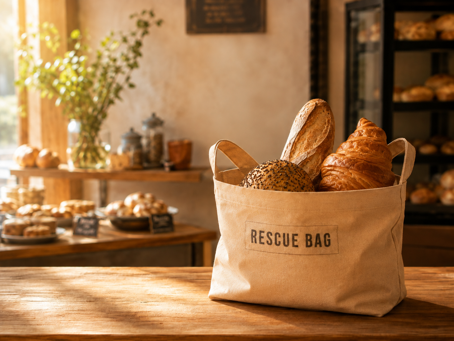 パンを詰め合わせたRESCUE BAG