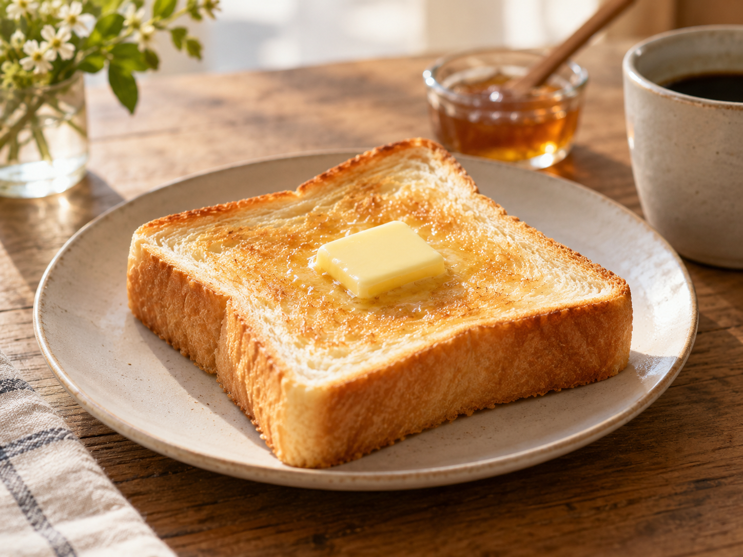 おすすめは軽めのトースト